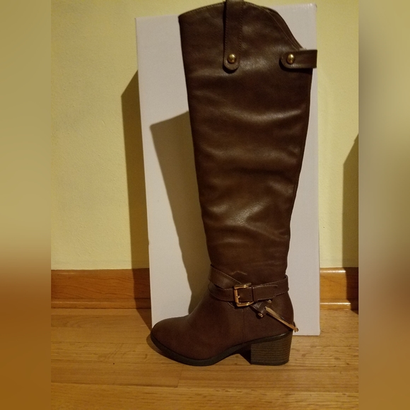 NWB Venus Tall Riding Equestrian Style Boots, Brown, Size 6 - Picture 8 of 10